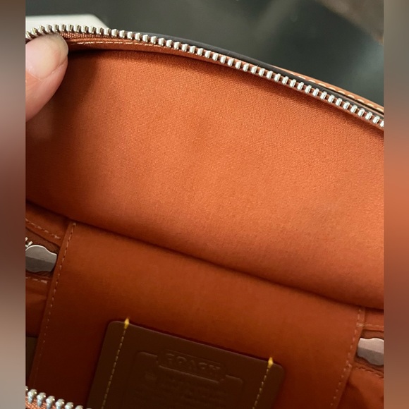 Coach Trail Bag Crystal Signature Jacquard Silver/Burnished Amber, 2 straps 🤎✨ - Picture 16 of 16